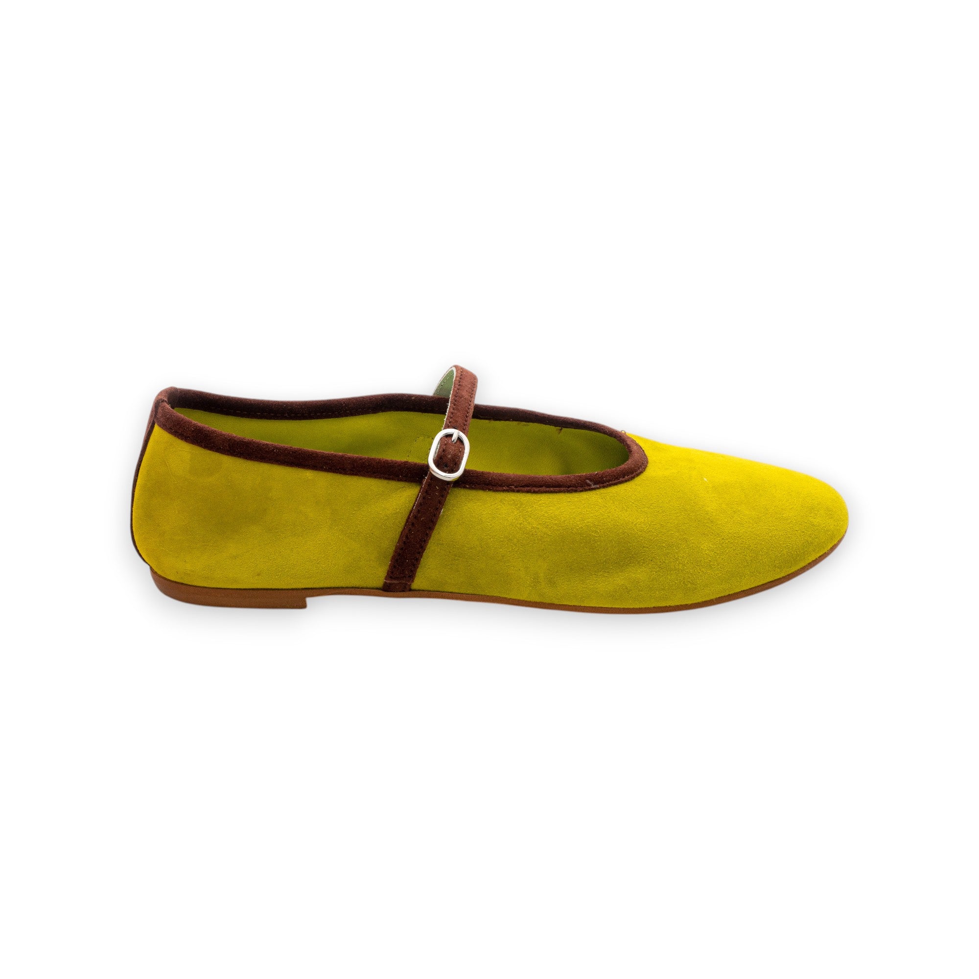 Belle Vie Ballerina con Cinturino Donna Via Sole 2 Camoscio Acido Chacolat 3.666-8