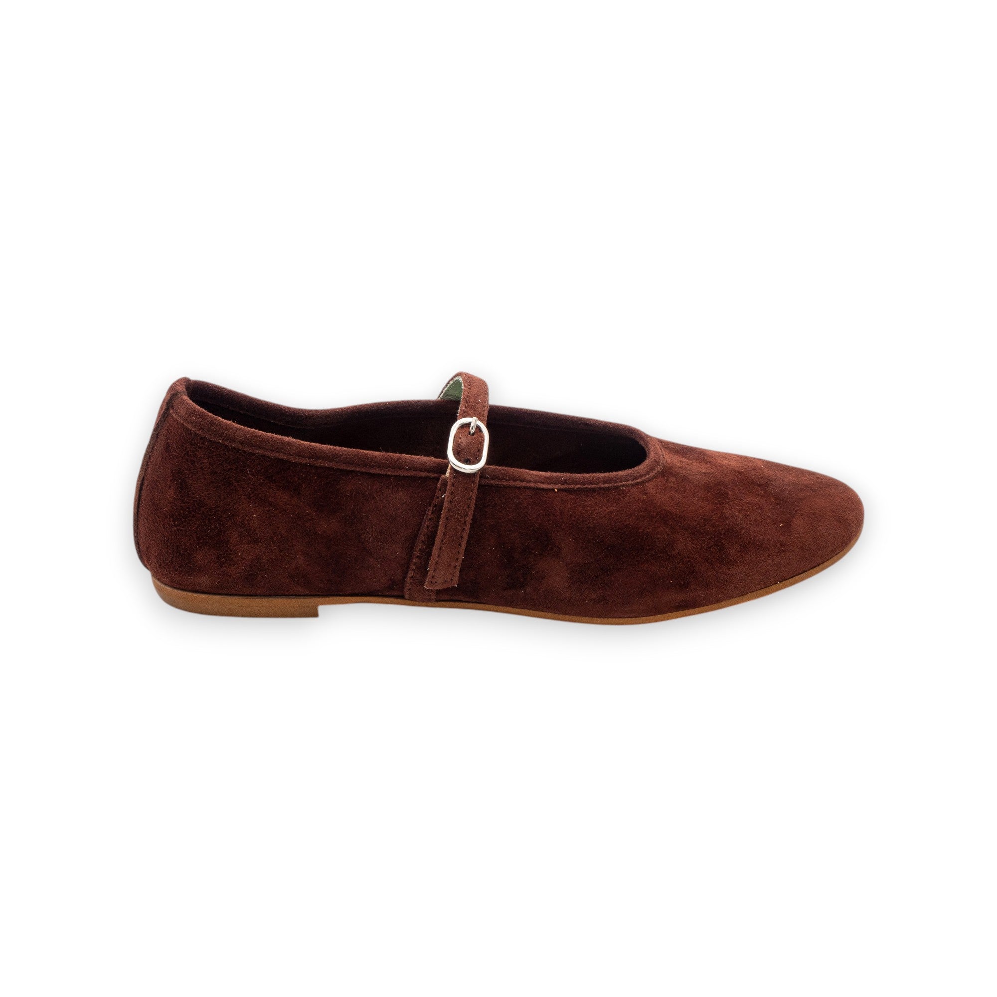 Belle Vie Ballerina con Cinturino Donna Via Sole 2 Camoscio Chocolat 3.666-7
