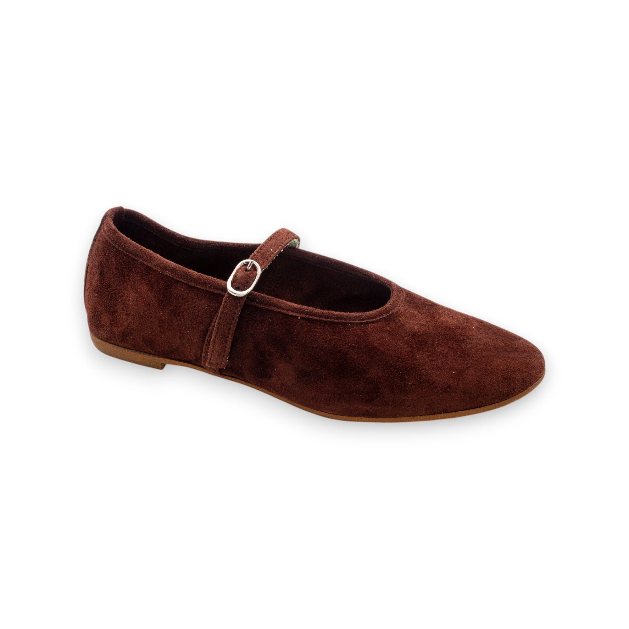 Belle Vie Ballerina con Cinturino Donna Via Sole 2 Camoscio Chocolat 3.666-7