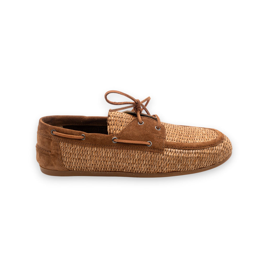 Belle Vie Derby Lace-up Women's Via Lina 3 Straw Velour Saddle 3.666-6
