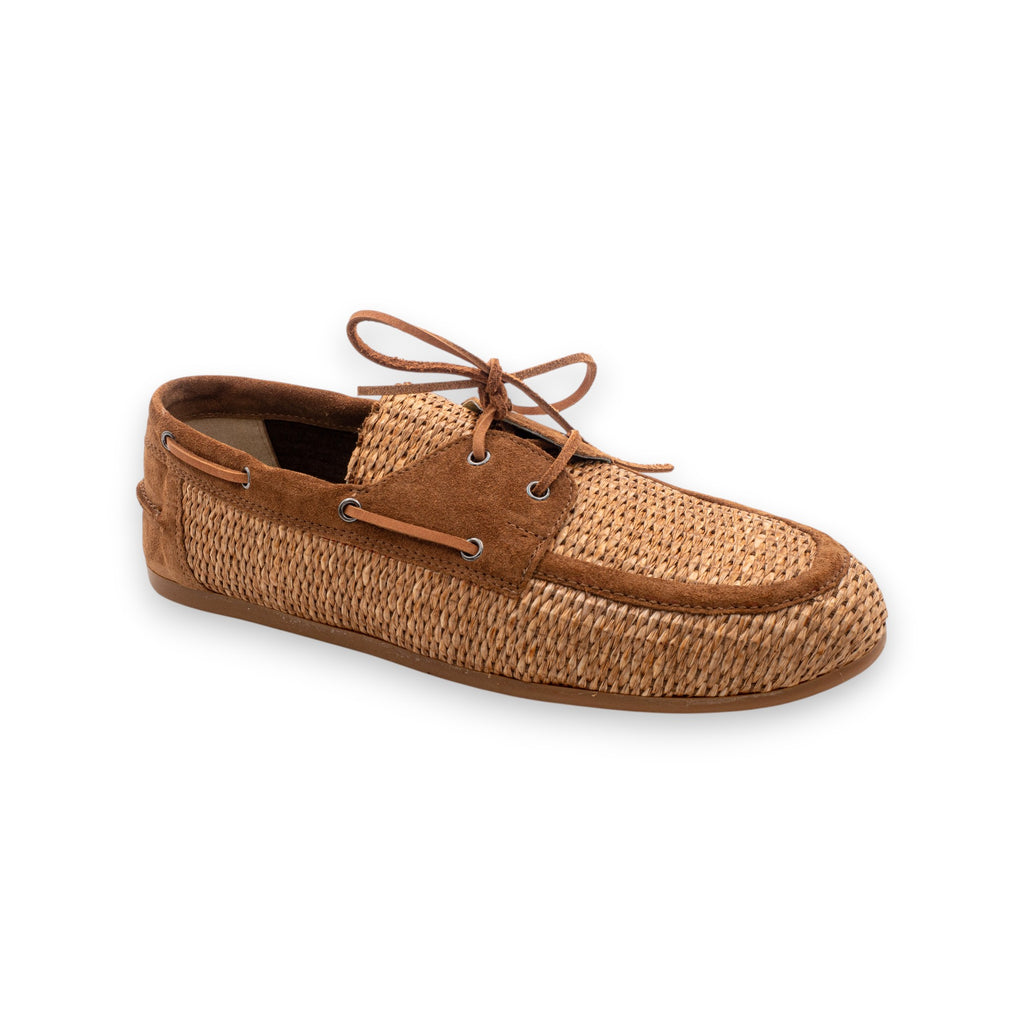 Belle Vie Derby Lace-up Women's Via Lina 3 Straw Velour Saddle 3.666-6