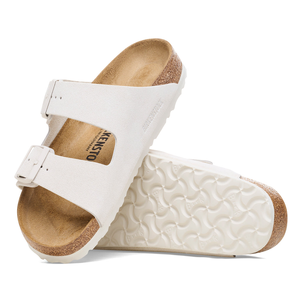  - ["Birkenstock","Ciabatte","Donna","Scarpe"] - Birkenstock Arizona Antique White Suede Leather - Lupis SRL
