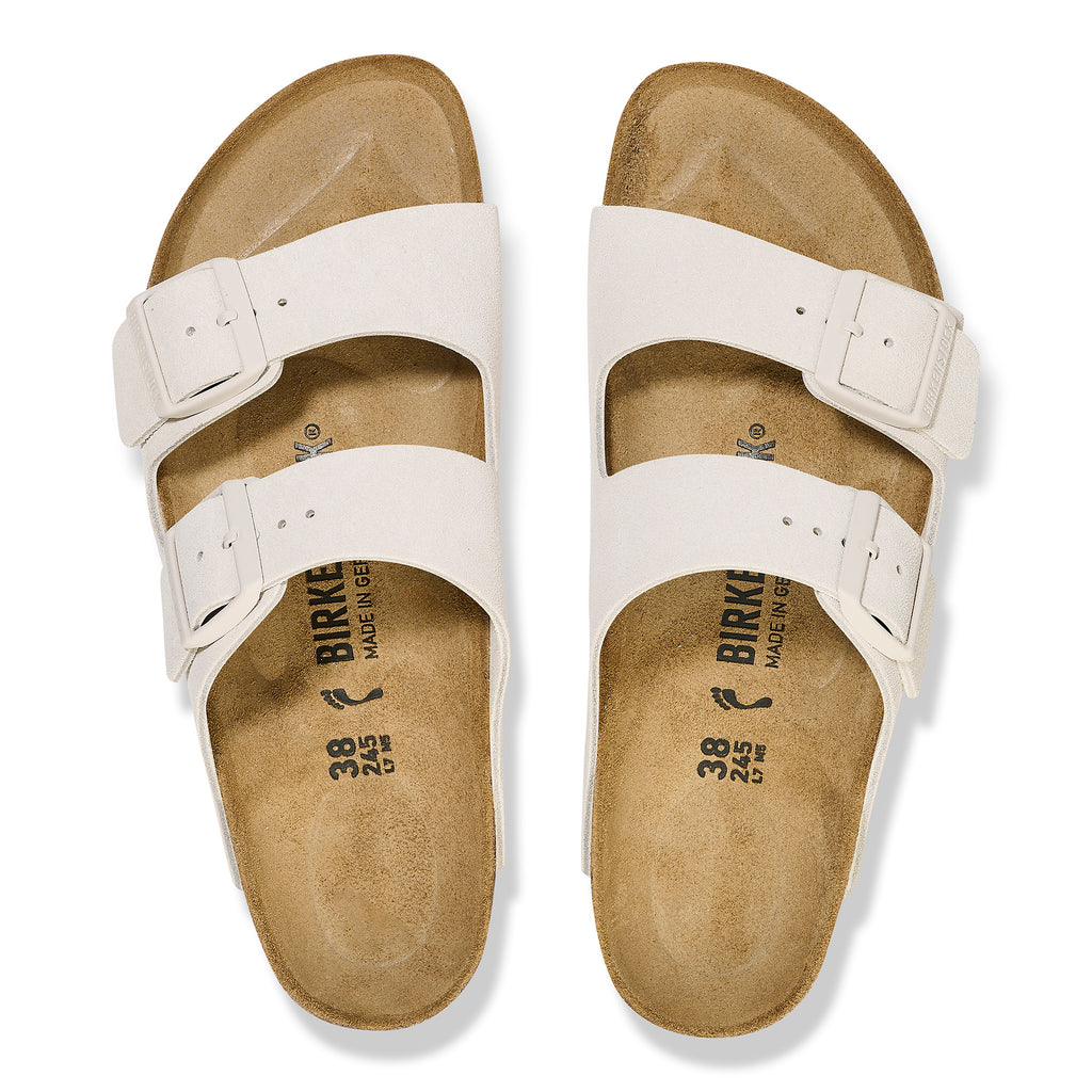  - ["Birkenstock","Ciabatte","Donna","Scarpe"] - Birkenstock Arizona Antique White Suede Leather - Lupis SRL