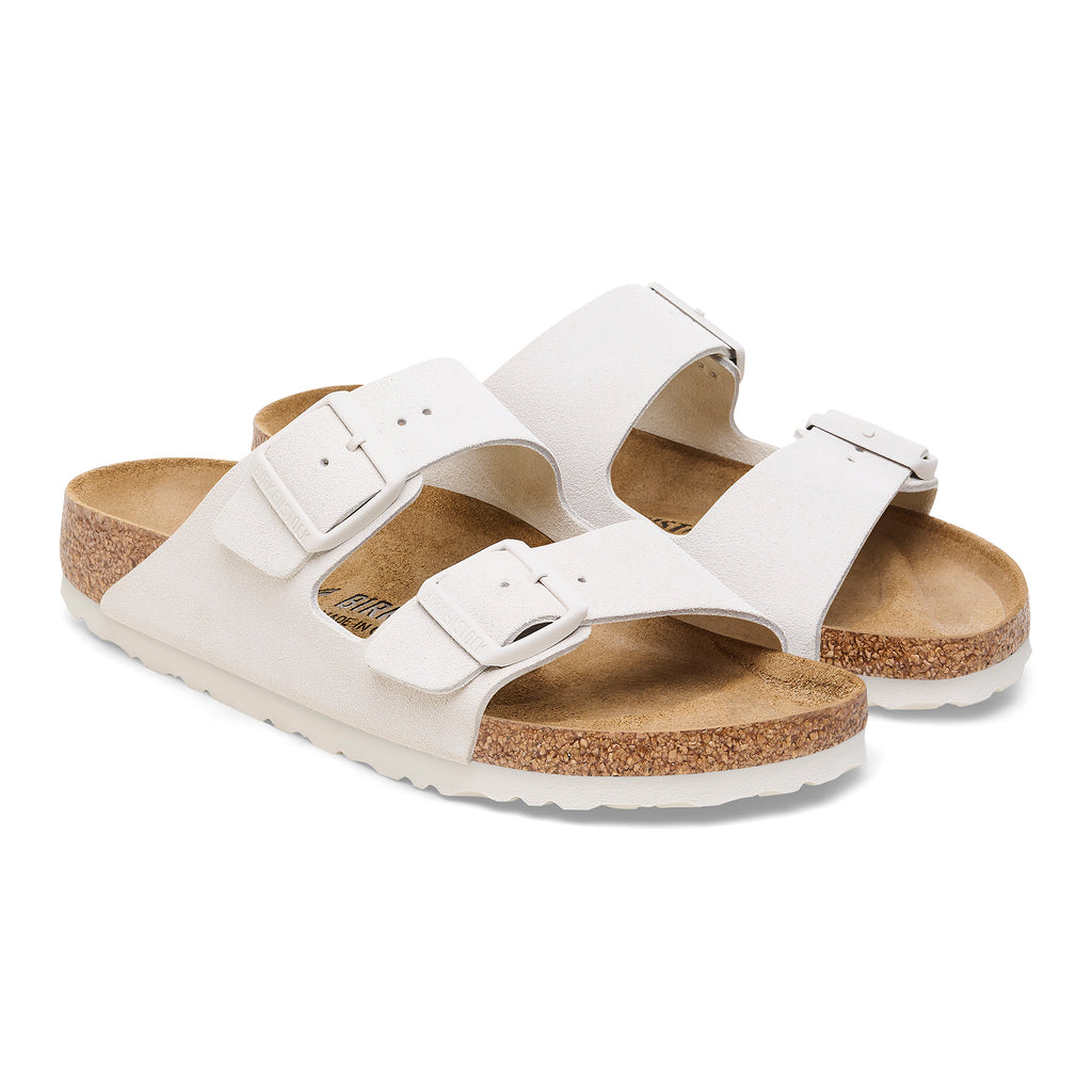  - ["Birkenstock","Ciabatte","Donna","Scarpe"] - Birkenstock Arizona Antique White Suede Leather - Lupis SRL