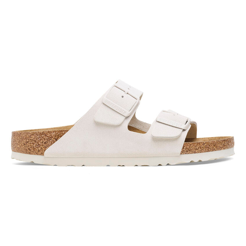  - ["Birkenstock","Ciabatte","Donna","Scarpe"] - Birkenstock Arizona Antique White Suede Leather - Lupis SRL