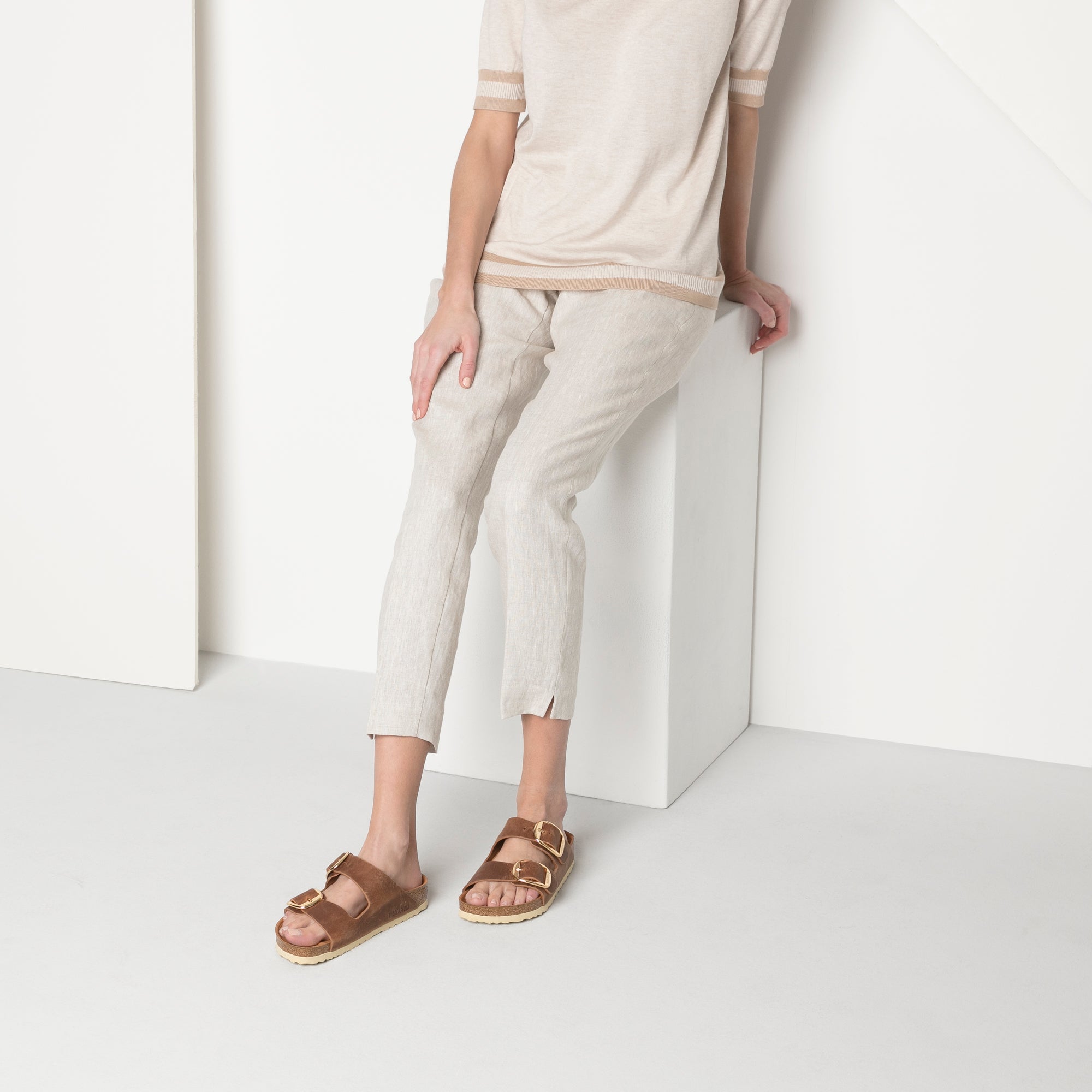  - ["Birkenstock","Ciabatte","Donna","PE25","Scarpe"] - Birkenstock Arizona Big Buckle Cognac Oiled Leather - Lupis SRL