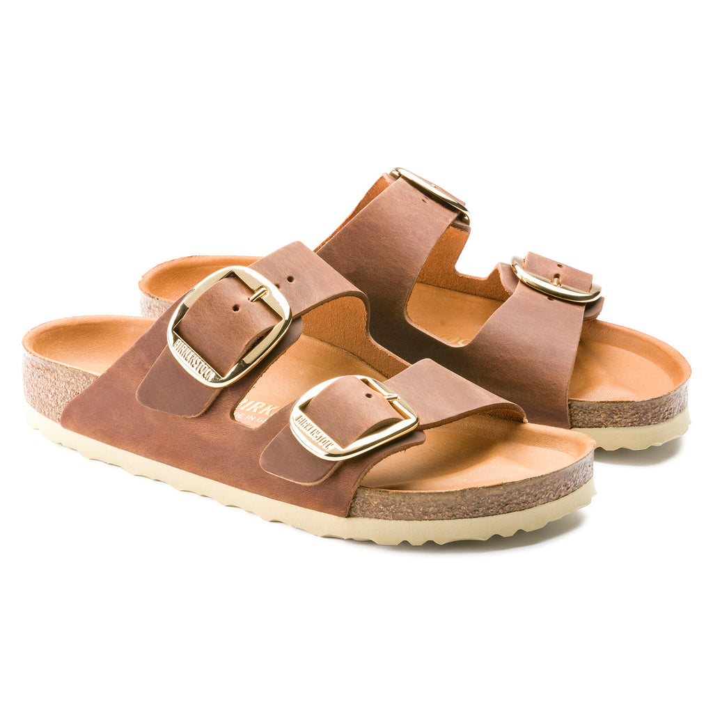  - ["Birkenstock","Ciabatte","Donna","PE25","Scarpe"] - Birkenstock Arizona Big Buckle Cognac Oiled Leather - Lupis SRL