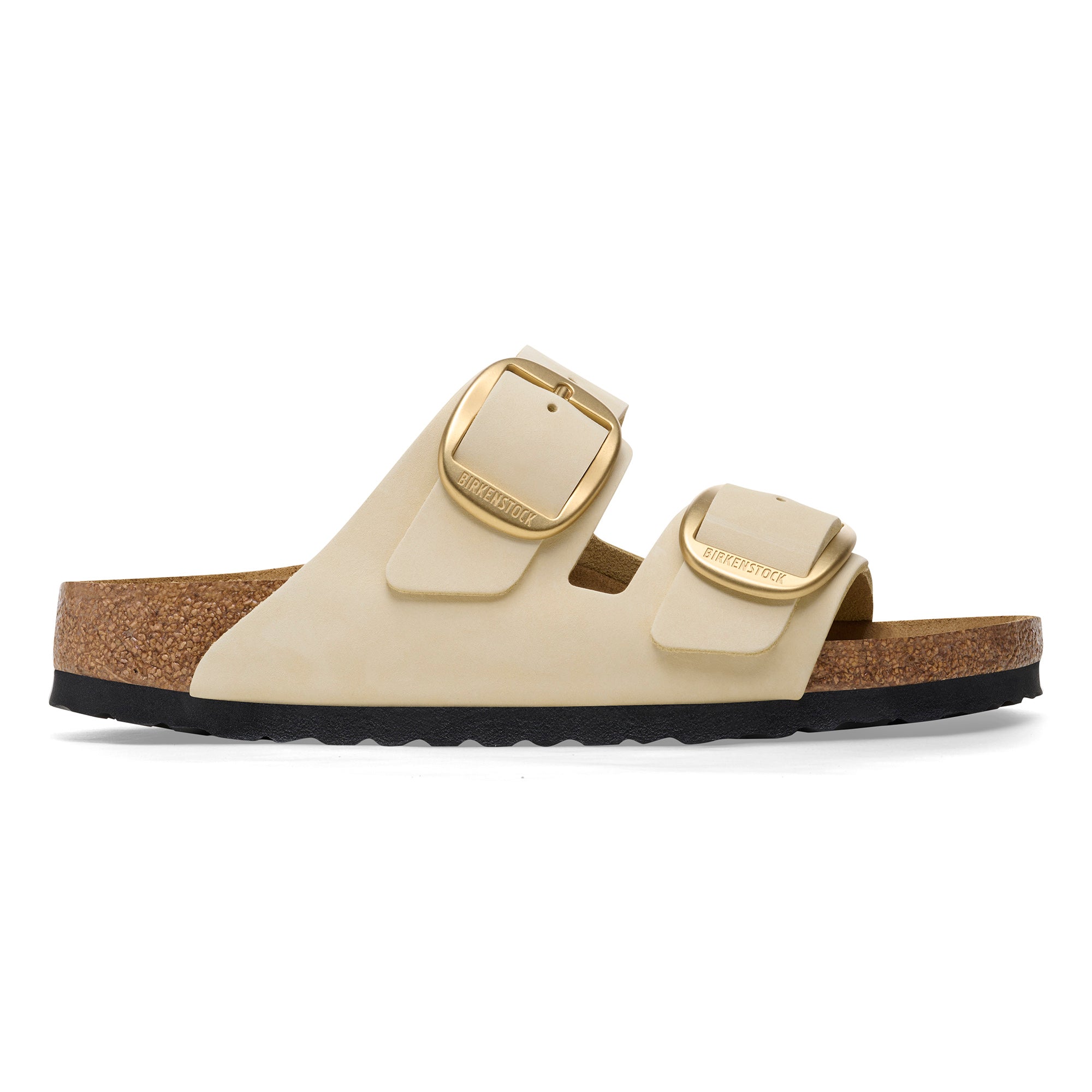  - ["Birkenstock","Ciabatte","Donna","Scarpe"] - Birkenstock Arizona Big Buckle Ecru Nubuck Leather - Lupis SRL