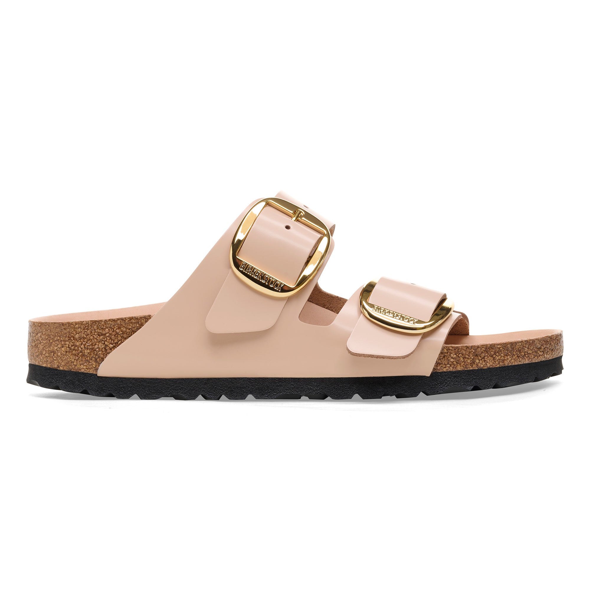  - ["Birkenstock","Ciabatte","Donna","Scarpe"] - Birkenstock Arizona Big Buckle Shine New Beige Natural Leather - Lupis SRL