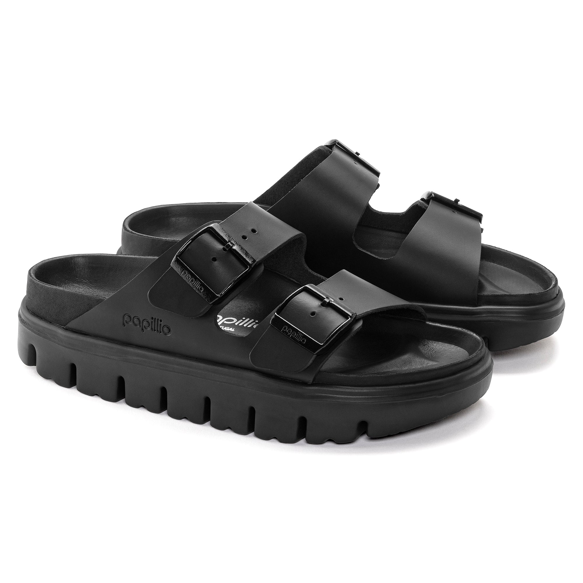 '- ["Birkenstock","Ciabatte","Donna","PE25","Scarpe"] - Birkenstock Arizona Chunky Exquisite Black Natural Leather - Lupis SRL