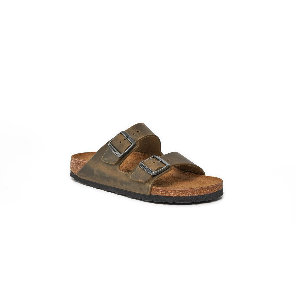  - ["Birkenstock","Ciabatte","Donna","Scarpe","Unisex","Uomo"] - Birkenstock Arizona Faded Khaki Oiled Leather - Lupis SRL