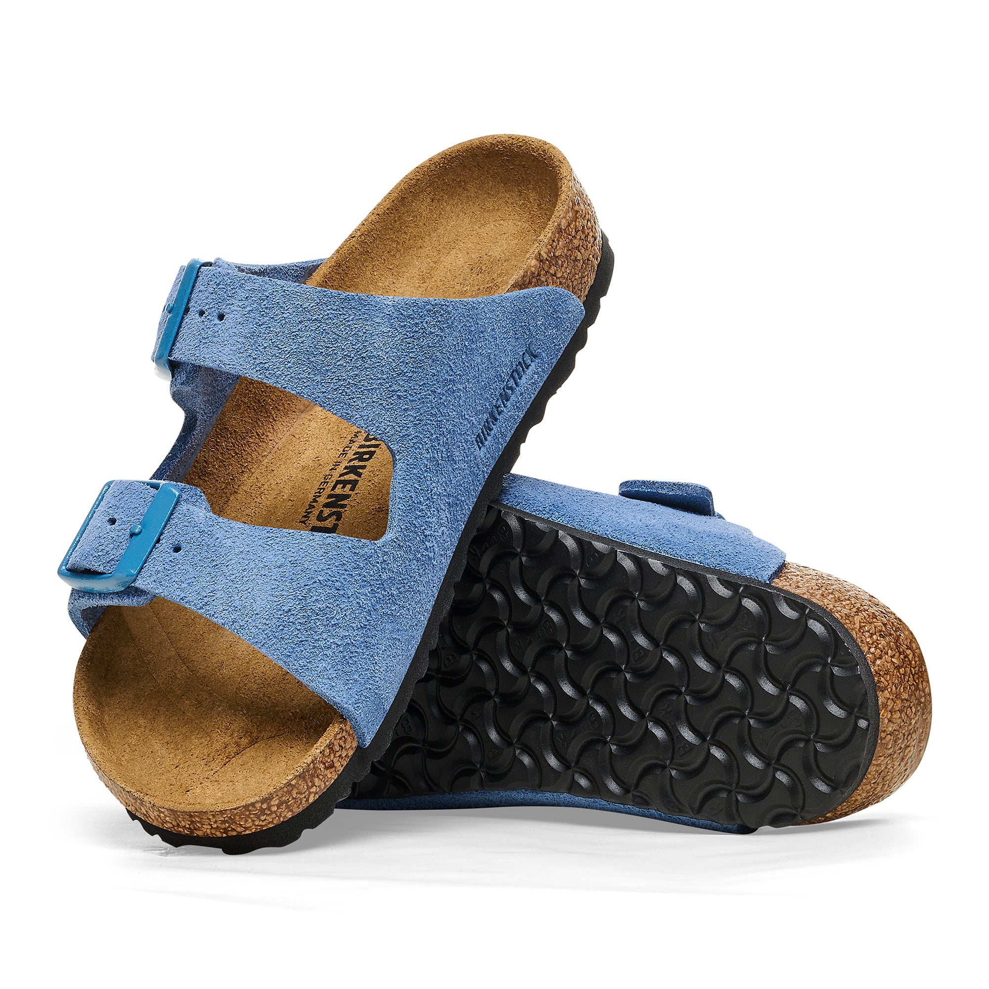  - ["Birkenstock","Ciabatte","Kids","Scarpe"] - Birkenstock Arizona Kids Elemental Blue Suede Leather - Lupis SRL