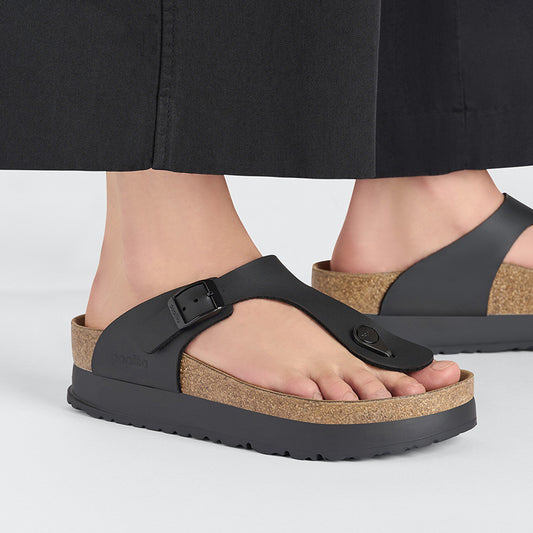 Birkenstock Gizeh Pap Flex Platform Black
