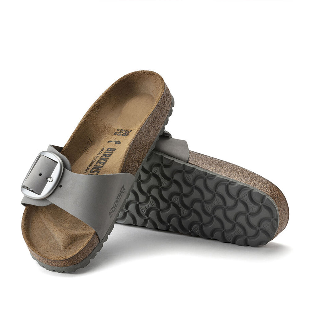 Birkenstock - Birkenstock, Ciabatte, Donna - Birkenstock Madrid Big Buckle Dove Gray - Lupis SRL