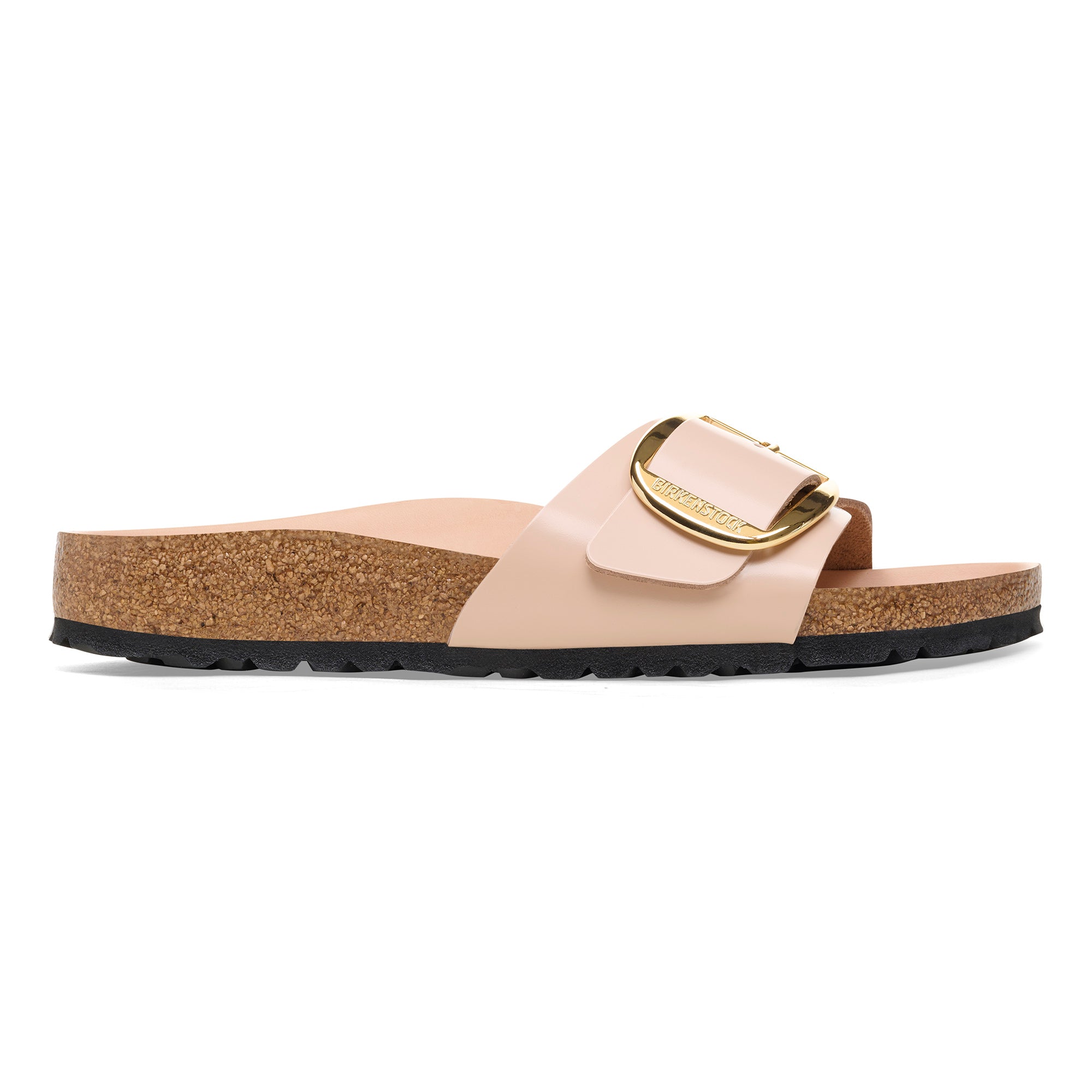  - ["Birkenstock","Ciabatte","Donna","Scarpe"] - Birkenstock Madrid Big Buckle Shine New Beige Natural Leather - Lupis SRL