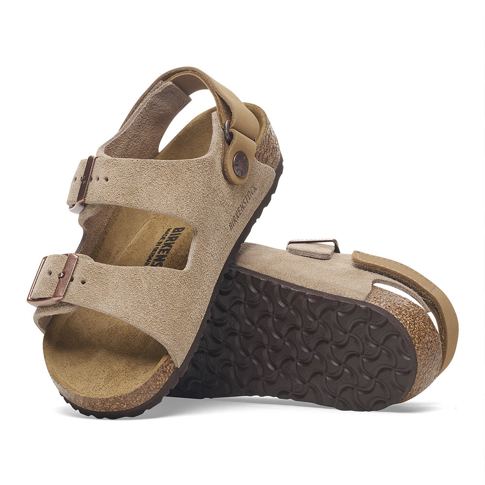 '- ["Birkenstock","Ciabatte","Kids","PE25","Sandali","Scarpe"] - Birkenstock Milano Hl Kids Taupe Suede Leather 1029471 - Lupis SRL