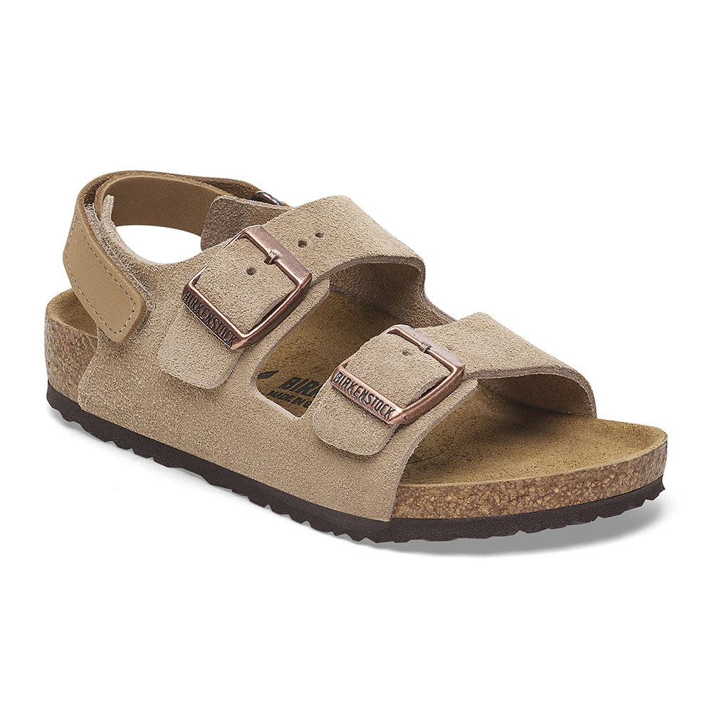 '- ["Birkenstock","Ciabatte","Kids","PE25","Sandali","Scarpe"] - Birkenstock Milano Hl Kids Taupe Suede Leather 1029471 - Lupis SRL