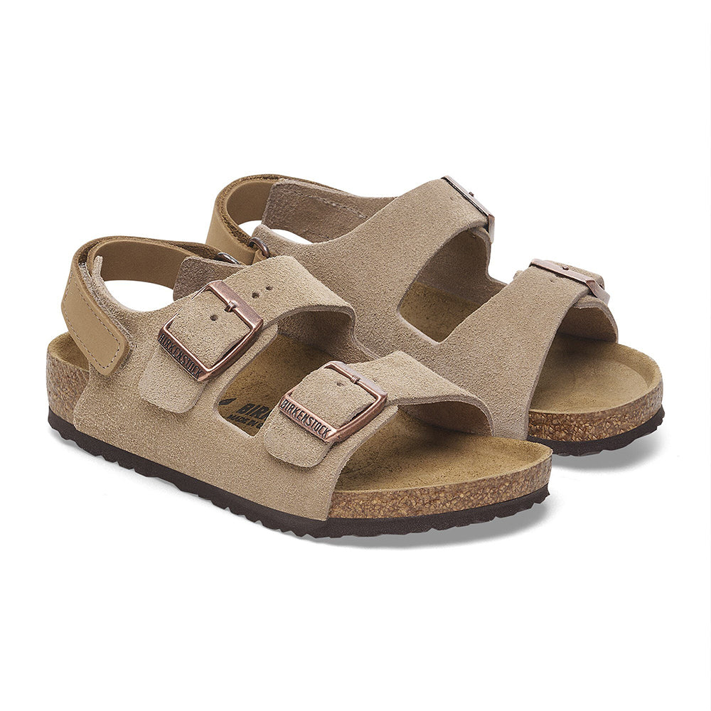'- ["Birkenstock","Ciabatte","Kids","PE25","Sandali","Scarpe"] - Birkenstock Milano Hl Kids Taupe Suede Leather 1029471 - Lupis SRL