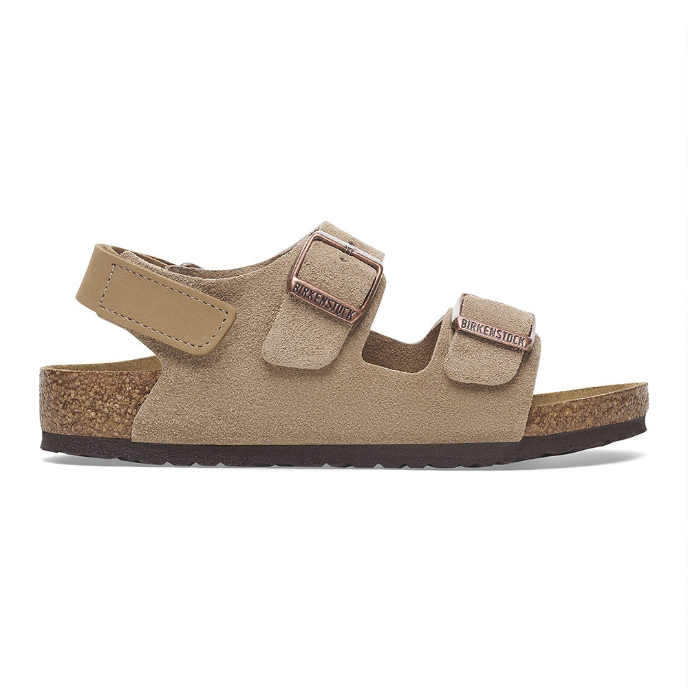 '- ["Birkenstock","Ciabatte","Kids","PE25","Sandali","Scarpe"] - Birkenstock Milano Hl Kids Taupe Suede Leather 1029471 - Lupis SRL