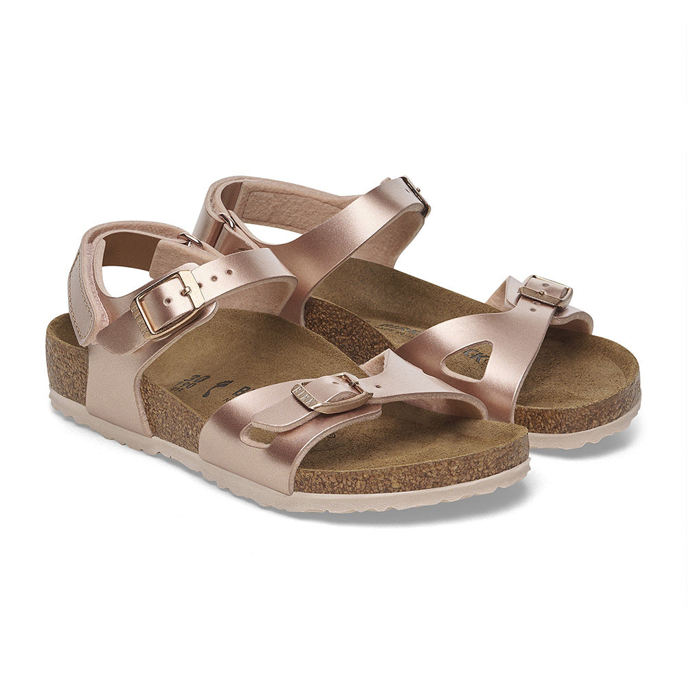  - ["Birkenstock","Kids","PE25","Sandali","Scarpe","Ultima Taglia"] - Birkenstock Rio Kids Electric Metallic Copper - Lupis SRL