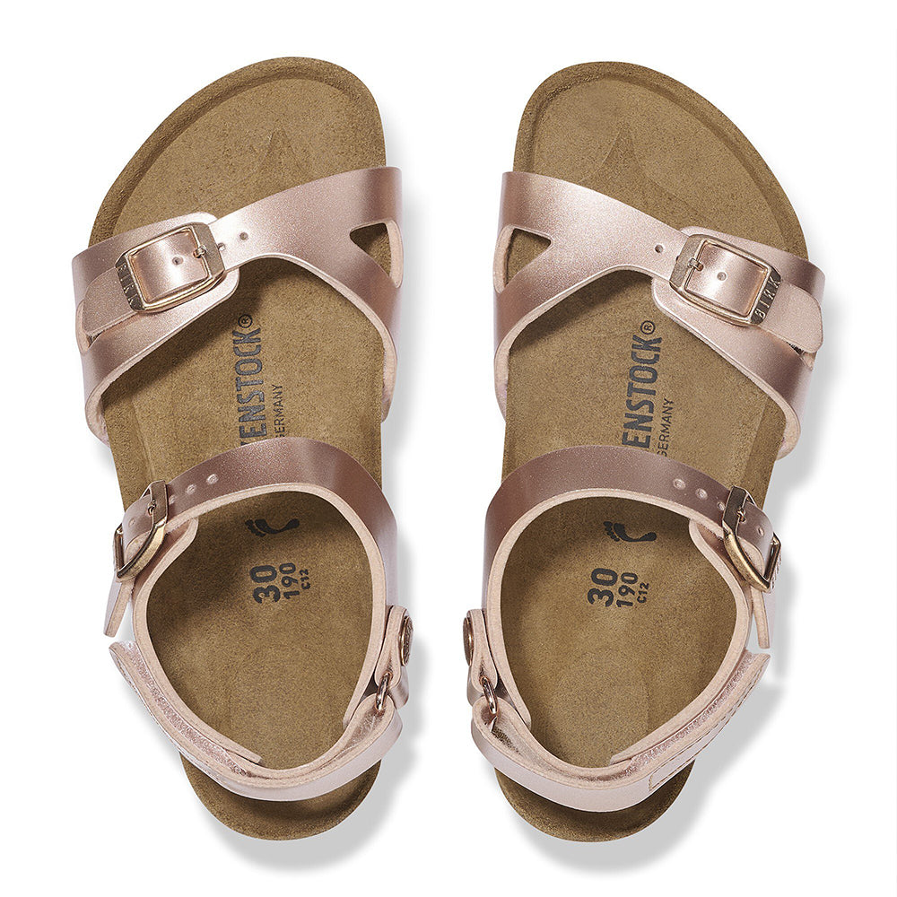  - ["Birkenstock","Kids","PE25","Sandali","Scarpe","Ultima Taglia"] - Birkenstock Rio Kids Electric Metallic Copper - Lupis SRL