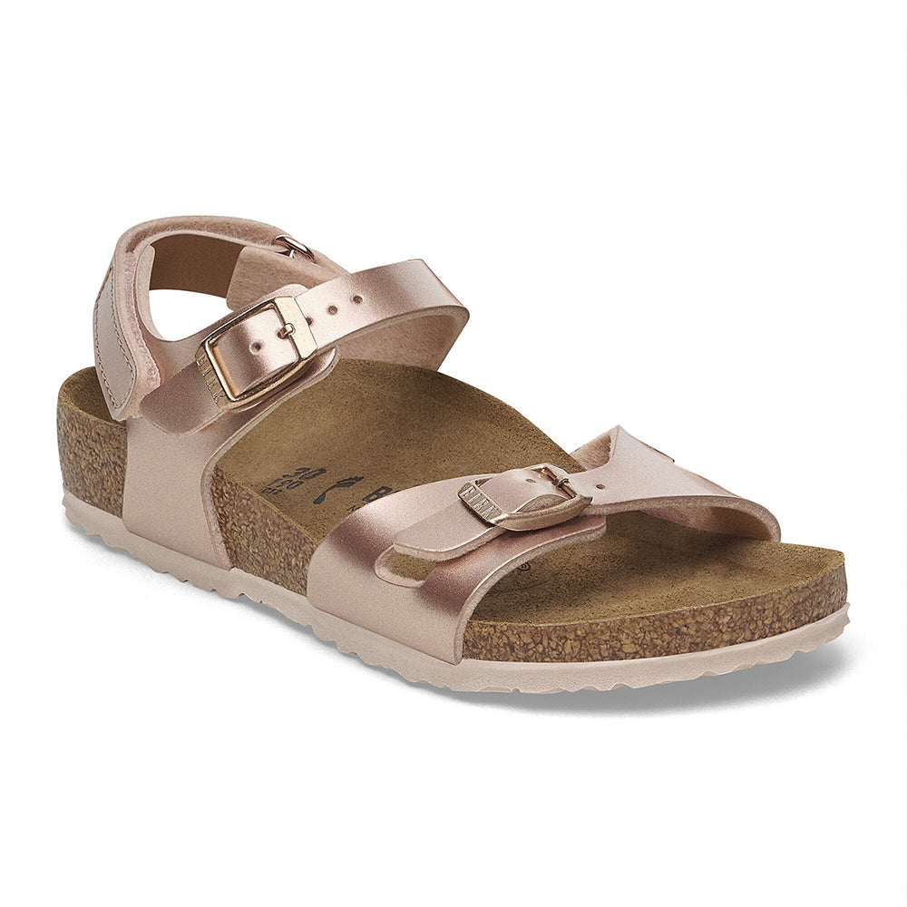  - ["Birkenstock","Kids","PE25","Sandali","Scarpe","Ultima Taglia"] - Birkenstock Rio Kids Electric Metallic Copper - Lupis SRL