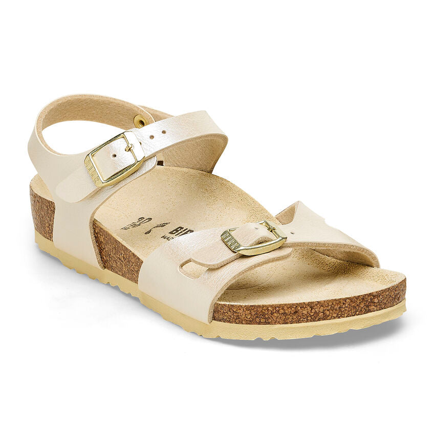 '- ["Birkenstock","Kids","Sandali","Scarpe"] - Birkenstock Rio Kids Graceful Pearl White Birko Flor - Lupis SRL