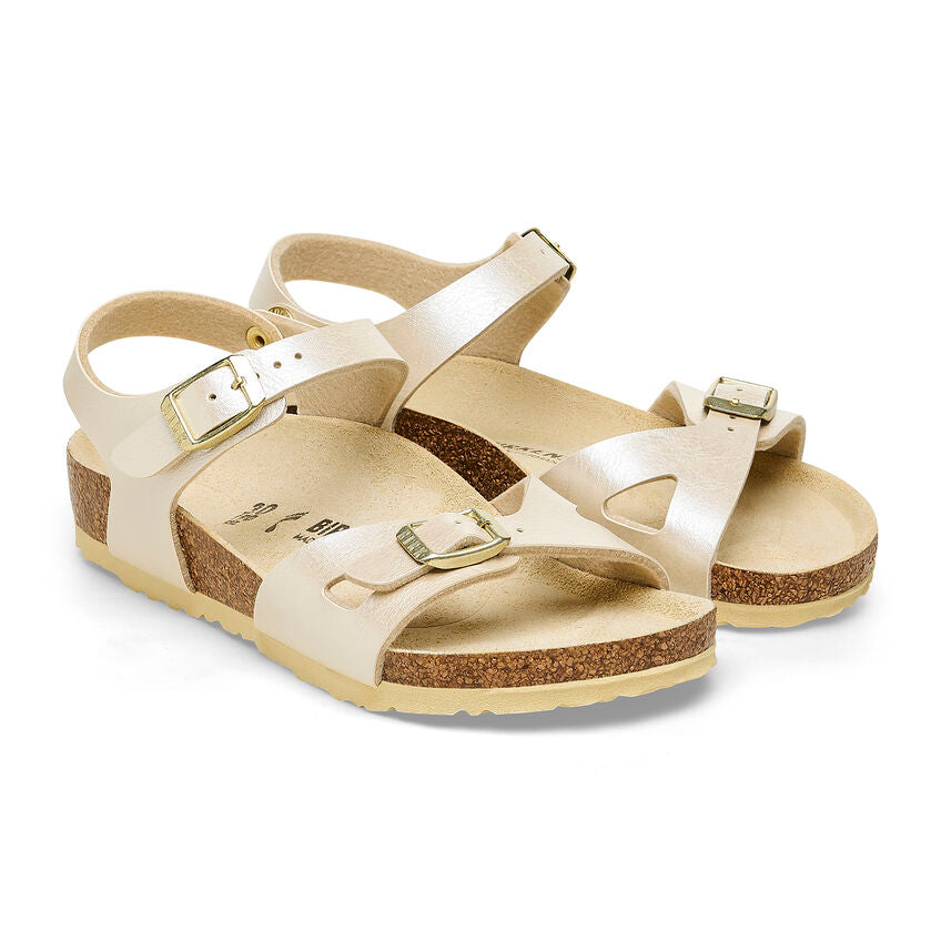 '- ["Birkenstock","Kids","Sandali","Scarpe"] - Birkenstock Rio Kids Graceful Pearl White Birko Flor - Lupis SRL