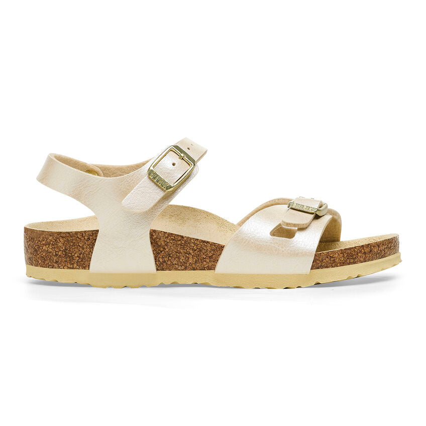 '- ["Birkenstock","Kids","Sandali","Scarpe"] - Birkenstock Rio Kids Graceful Pearl White Birko Flor - Lupis SRL