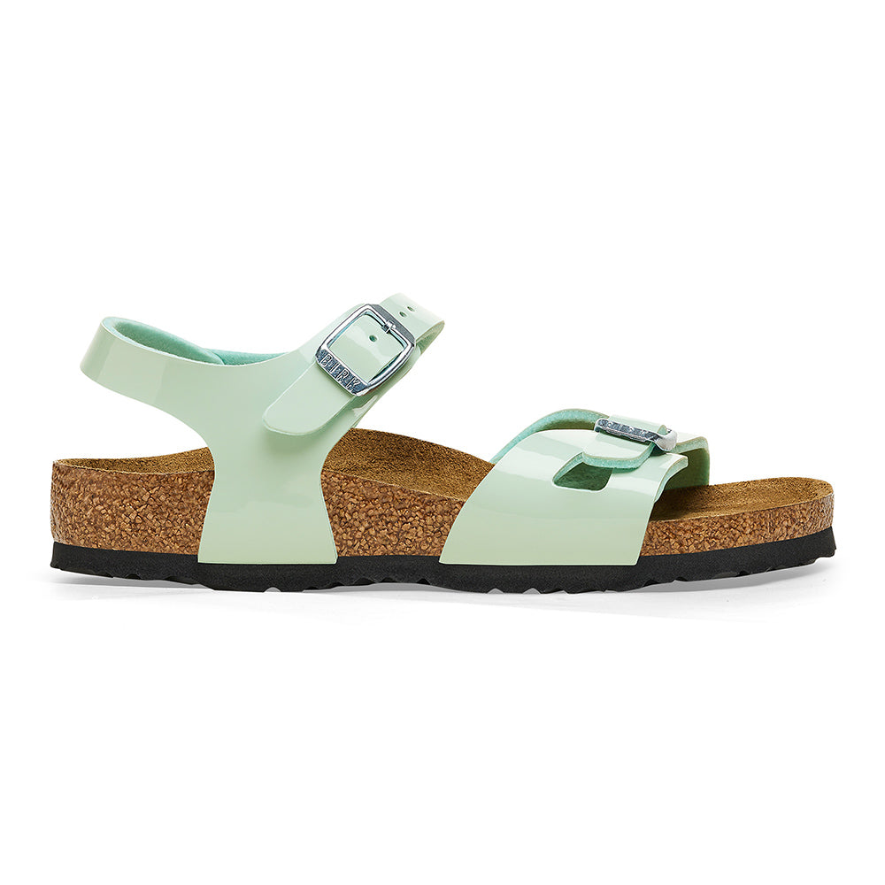  - ["Birkenstock","Kids","Sandali","Scarpe"] - Birkenstock Rio Kids Surf Green Birko Flor Patent - Lupis SRL