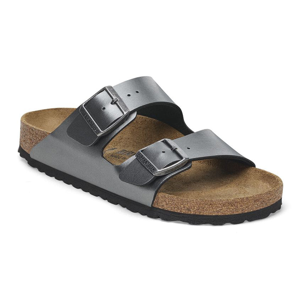 '- ["Birkenstock","Ciabatte","Donna","PE25","Scarpe"] - Birkenstock Arizona Metallic Black Birko Flor - Lupis SRL