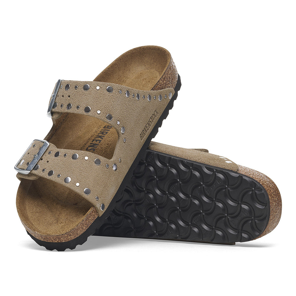  - ["Birkenstock","Ciabatte","Donna","PE25","Scarpe"] - Birkenstock Arizona Rivet Taupe Suede Leather - Lupis SRL