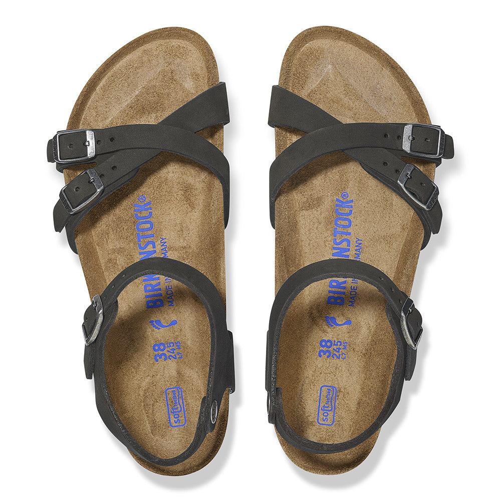 '- ["Birkenstock","Ciabatte","Donna","PE25","Scarpe"] - Birkenstock Kumba Sfb Black Nubuck Leather - Lupis SRL