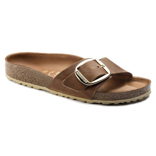  - ["Birkenstock","Ciabatte","Donna","PE25","Scarpe"] - Birkenstock Madrid Big Buckle Cognac Oiled Leather - Lupis SRL