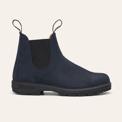 Blundstone 1940 Elastic Sided Boot Navy Nubuck