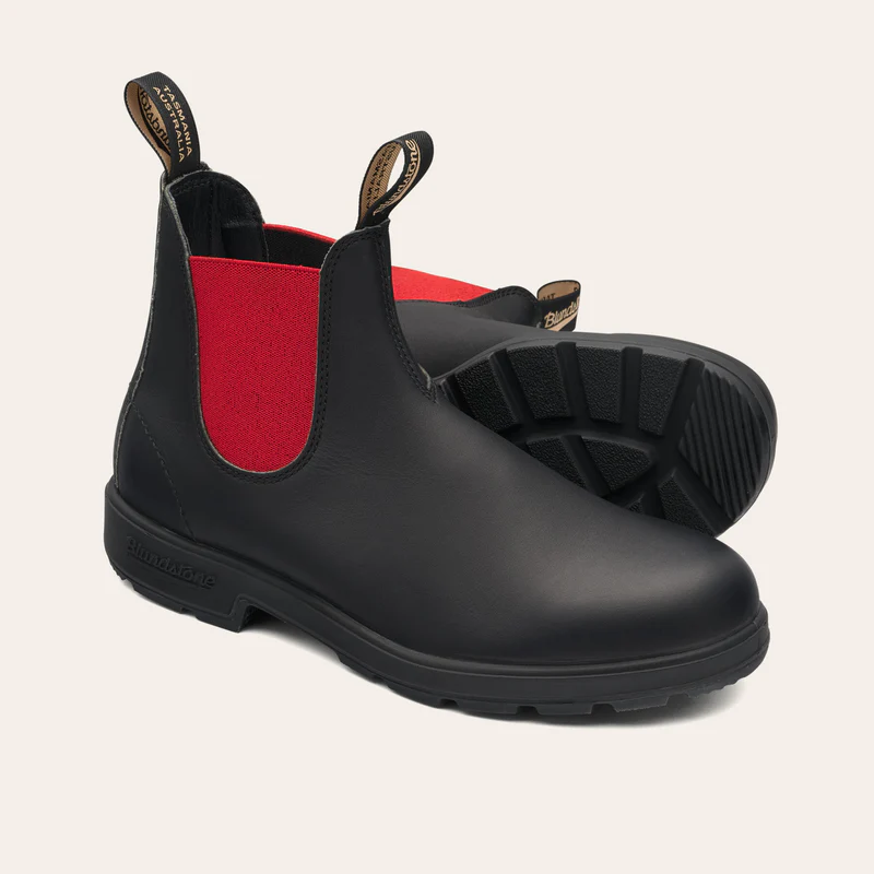 Blundstone 508 Elastic Sided Boot Black Red Lupis SRL