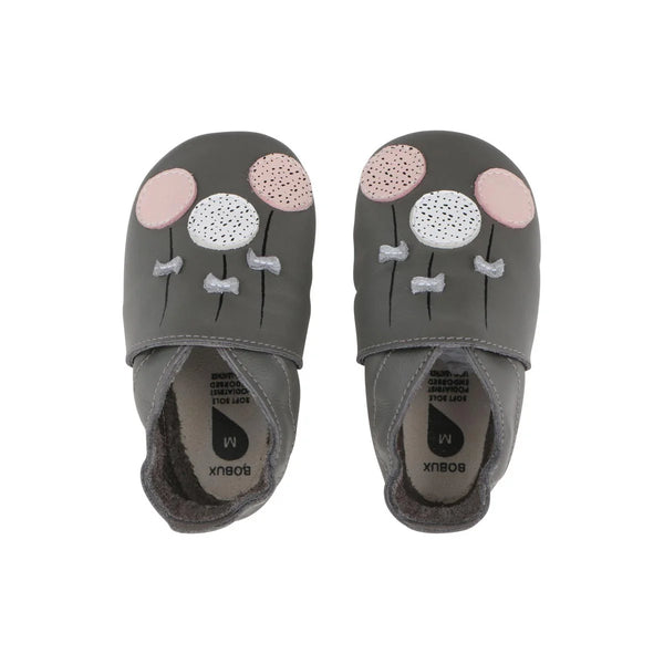 Bobux Step Up Balloons BQ Gray Leather BQ10253