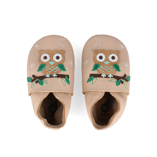 Bobux Soft Sole Night Owl Beige