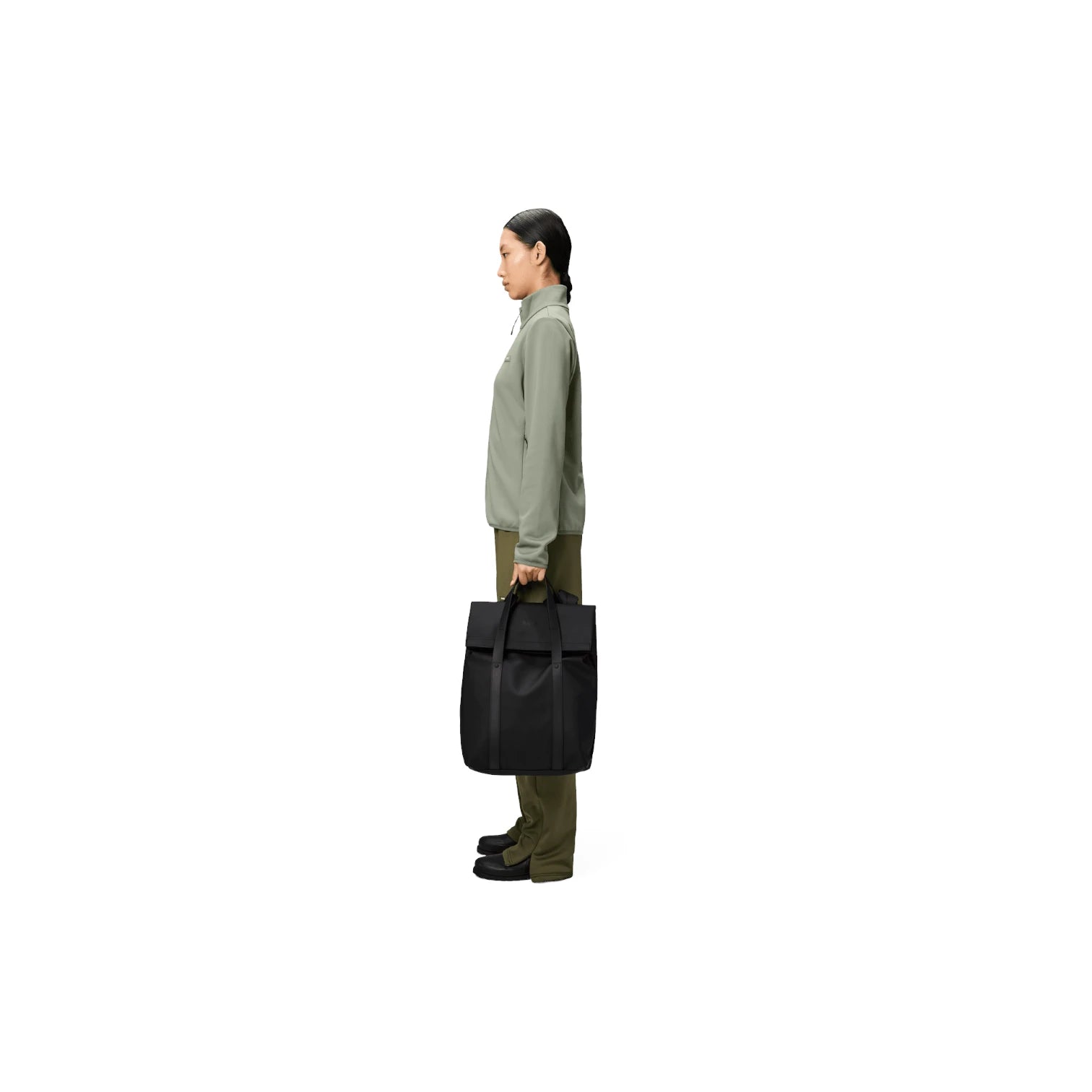  - ["Accessori","Borse","Donna","FW25","Rains","Unisex","Uomo"] - Borse Unisex Rains 2 Way Tote Backpack W3 Polyester Black 12940-BLA - Lupis SRL