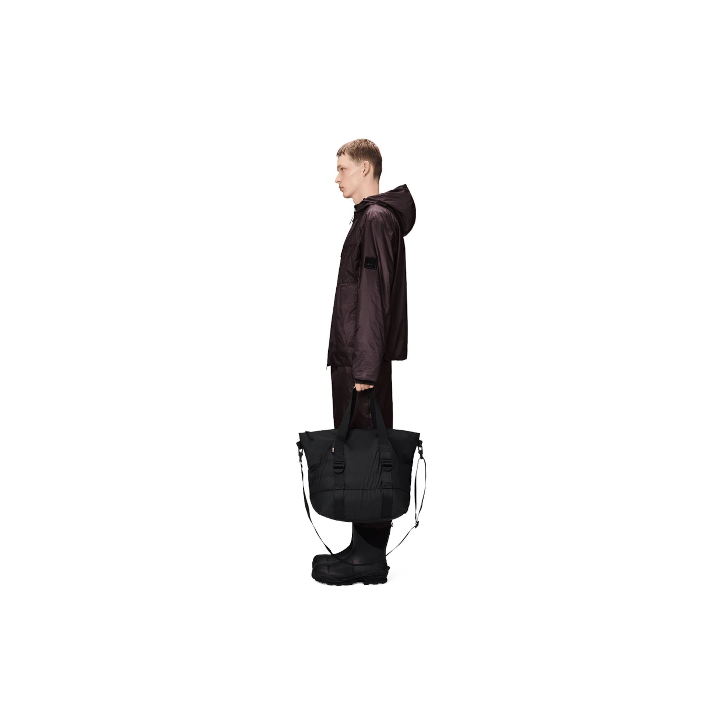 Borse Unisex Rains Puffer Mix Tote Bag Mini Polyester Black 14010-BLA