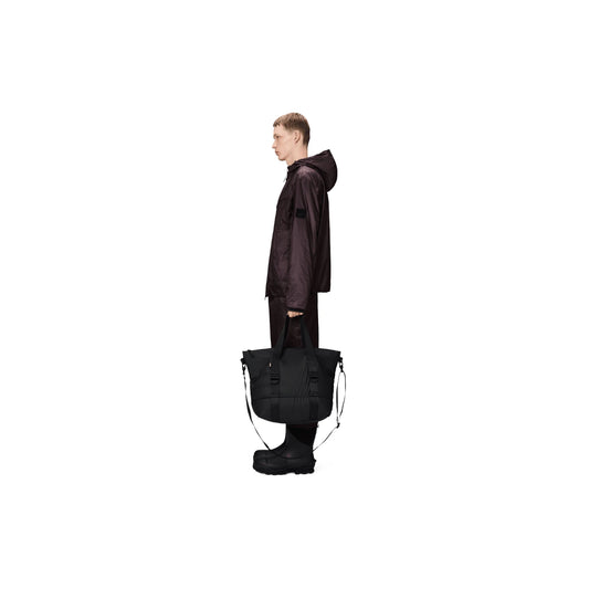 Borse Unisex Rains Puffer Mix Tote Bag Mini Polyester Black 14010-BLA