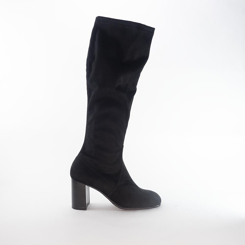 '- ["Artigianato","Bottega dell'Artigiano","Donna","Scarpe","Stivali","Tacco"] - Bottega dell'Artigiano B21773T7 Stivale Suade Nero - Lupis SRL