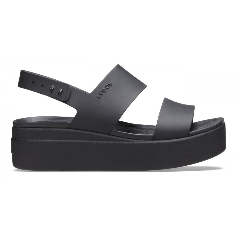 Crocs - Crocs, Donna, Sandali - Crocs Brooklyn Low Wedge Black Black - Lupis SRL