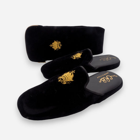 CRB 905 526 Nero Oro Ciabatta Busta