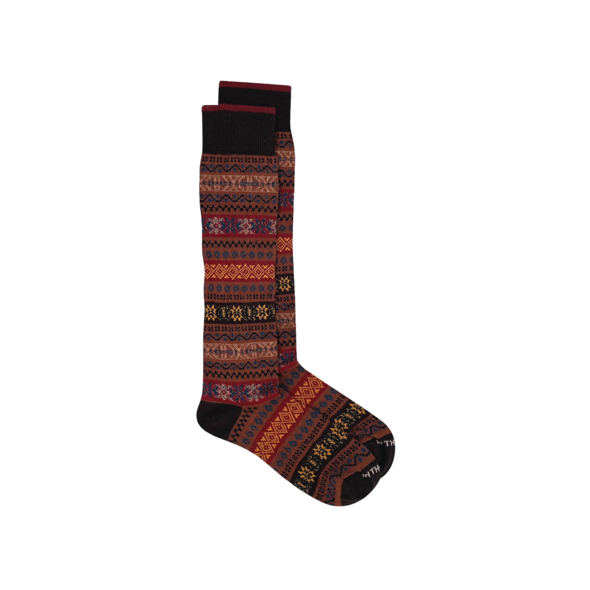 Socks In The Box Jacquard Brown FW250045A-0115