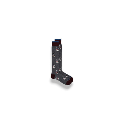 In The Box French Bulldog Socks Dark Grey FW250073-0002
