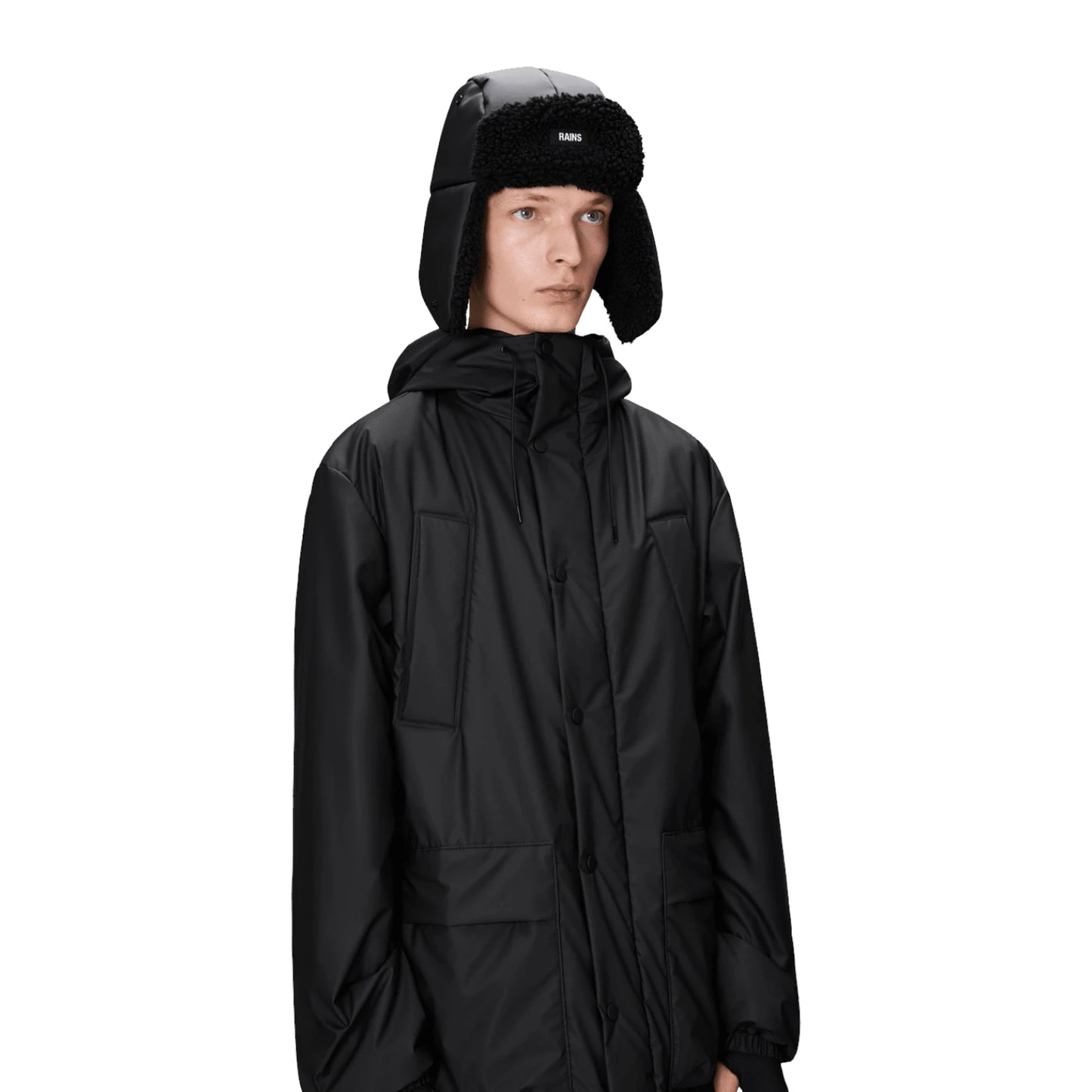 Cappelli Unisex Rains Fleece Trapper Hat W2T3 Polyester Black 20660-BLA