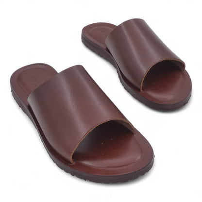  - ["Artigianato","Ciabatte","Cuoieria Toscana","Donna","PE25","Scarpe"] - Ciabatta Pelle Green Bay Dive Marrone 6115 - Lupis SRL