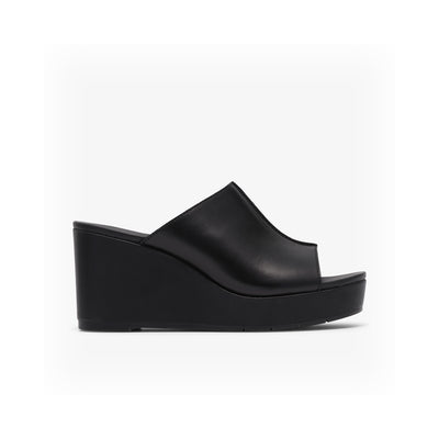 Clarks Ciabatta Plat Donna Sabina Mule Black Leather 26186105
