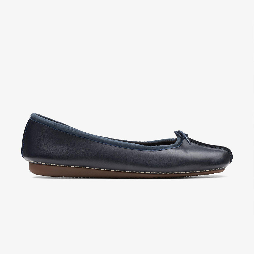 '- ["Ballerine","Clarks","Donna","PE25","Scarpe"] - Clarks Freckle Ice Navy Leather 352932 - Lupis SRL